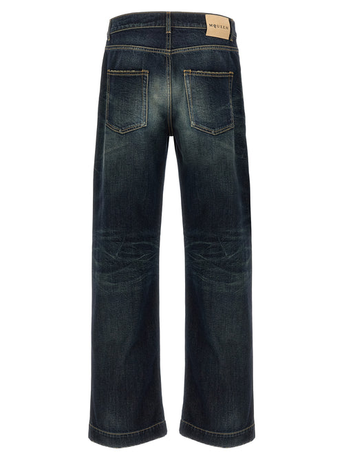 Alexander McQueen Blaue Baumwolljeans Denim