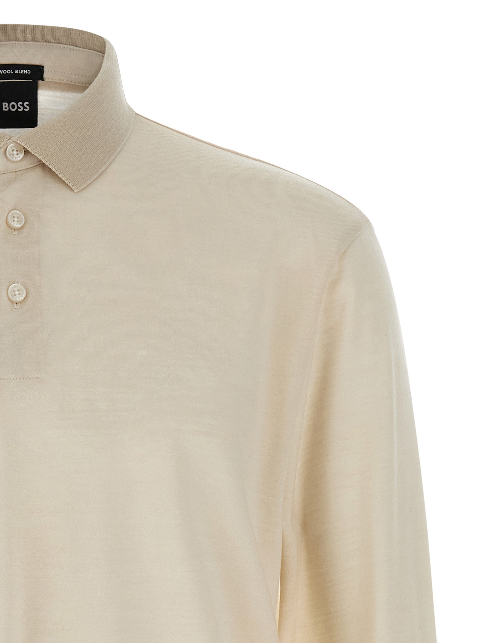 Hugo Boss Beige Woll-Poloshirt