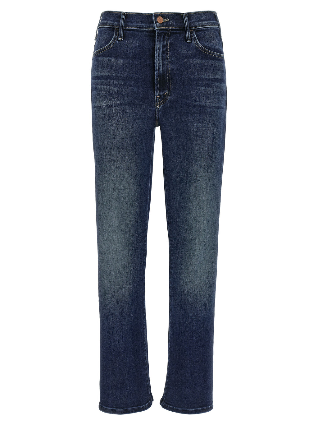 Mother Denim Blaue Baumwoll-Jeans mit ausgestelltem Bein