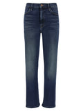 Mother Denim Blaue Baumwoll-Jeans mit ausgestelltem Bein