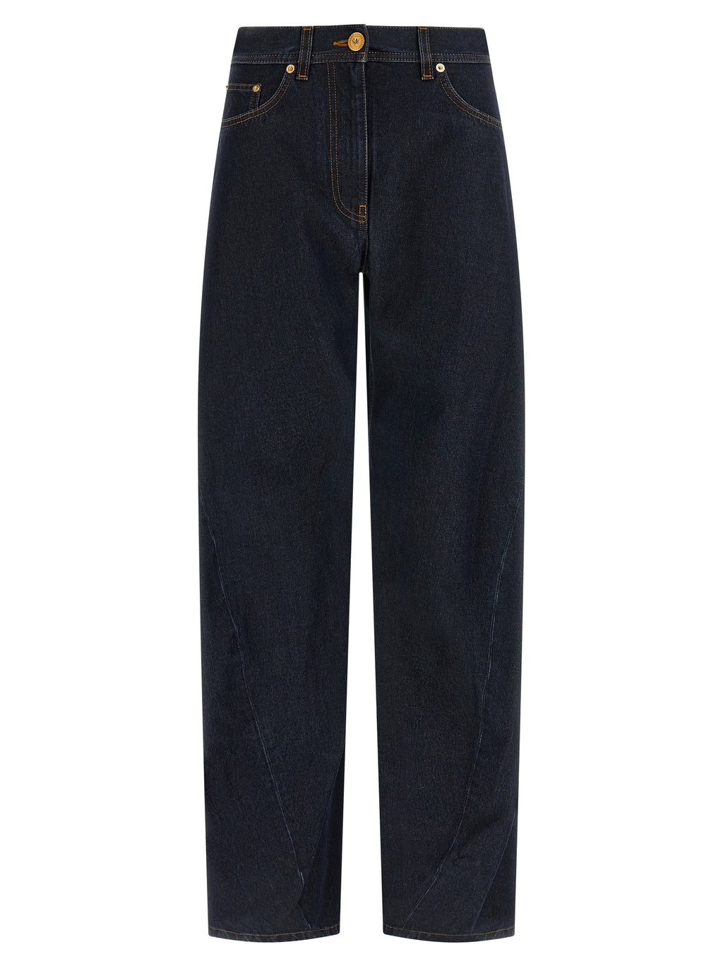 Versace Blaue High-Waist Jeans aus Baumwolle
