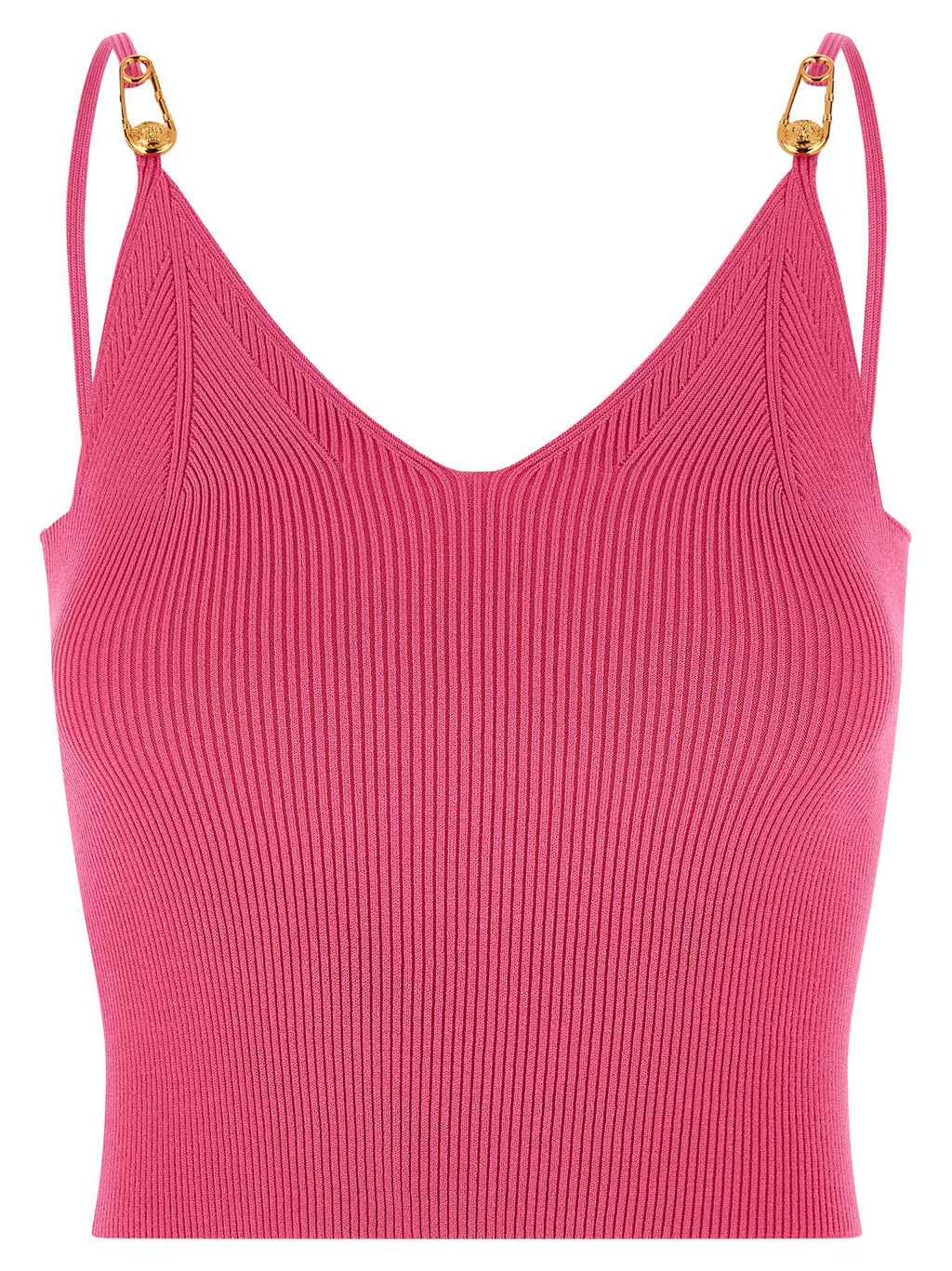 Versace Ärmelloses T-Shirt aus Viskose in Fuchsia