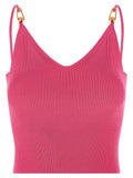 Versace Ärmelloses T-Shirt aus Viskose in Fuchsia