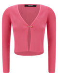 Versace Fuchsia Viskose-Strickjacke