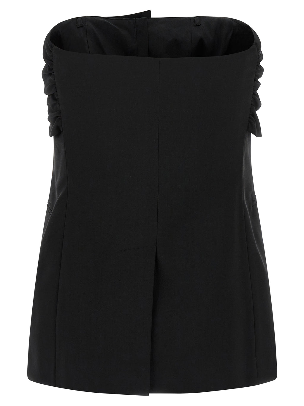Max Mara Schwarze Tanktops aus reiner Schurwolle
