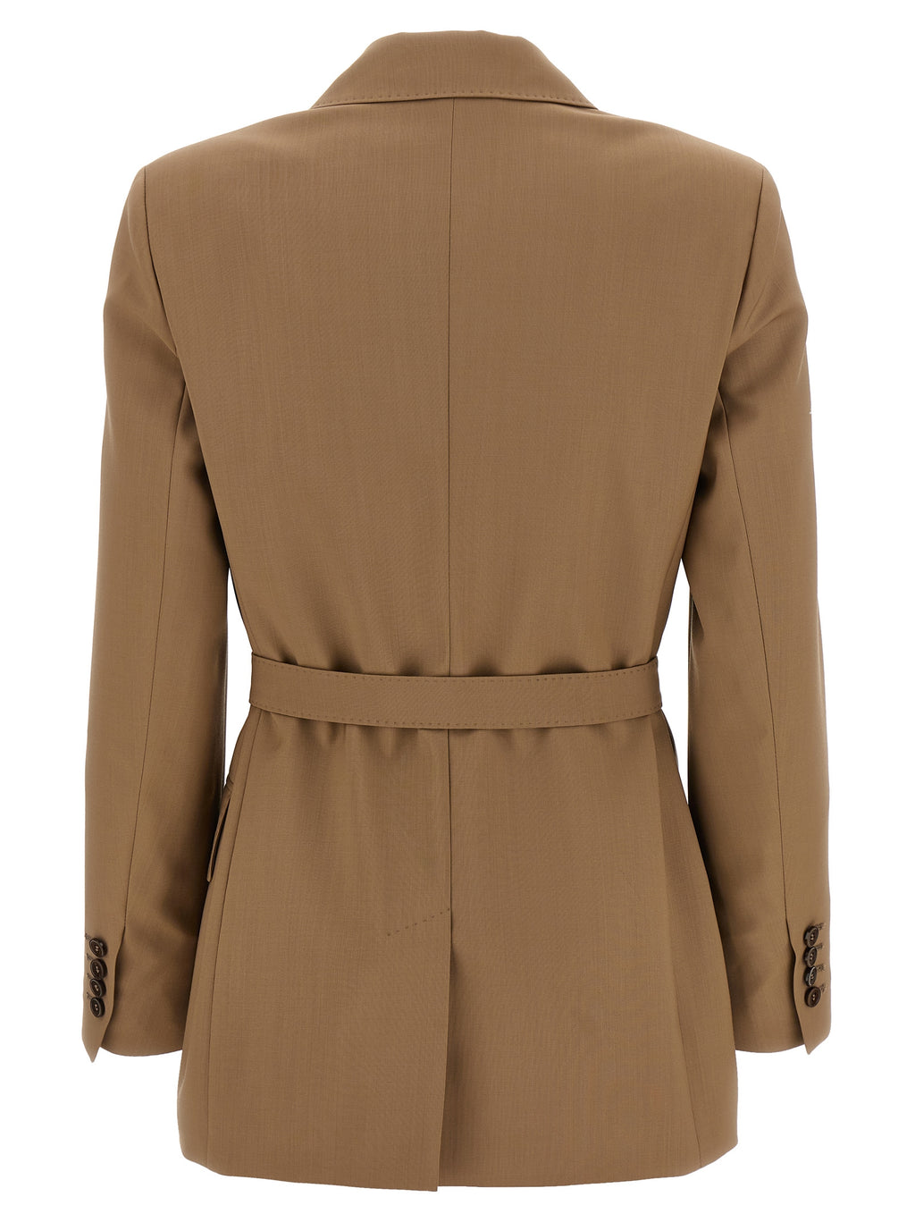Max Mara Brauner Blazer aus reiner Schurwolle