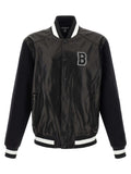 Balmain Zweifarbige Lammlederjacke