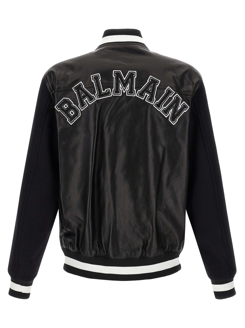 Balmain Zweifarbige Lammlederjacke
