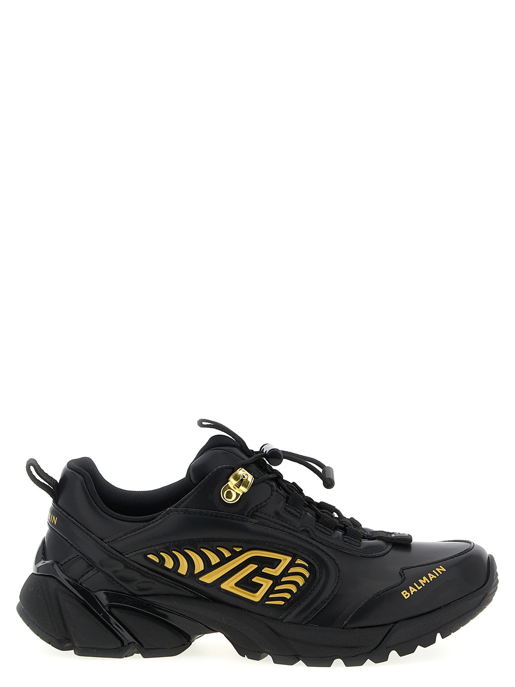Balmain Schwarze Sneaker aus Nylon im Athletic-Stil