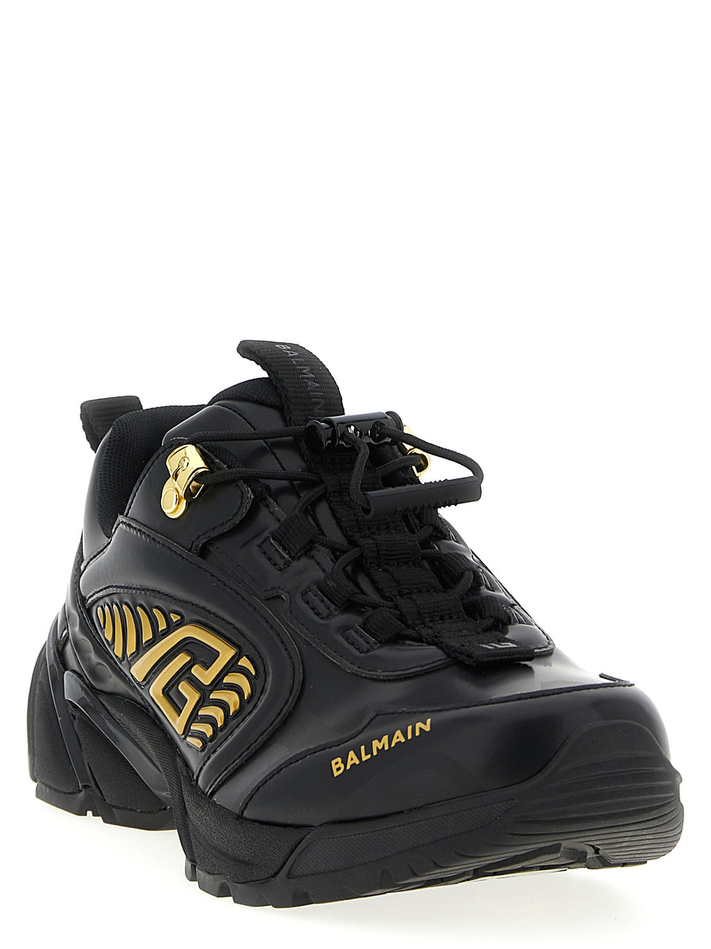 Balmain Schwarze Sneaker aus Nylon im Athletic-Stil