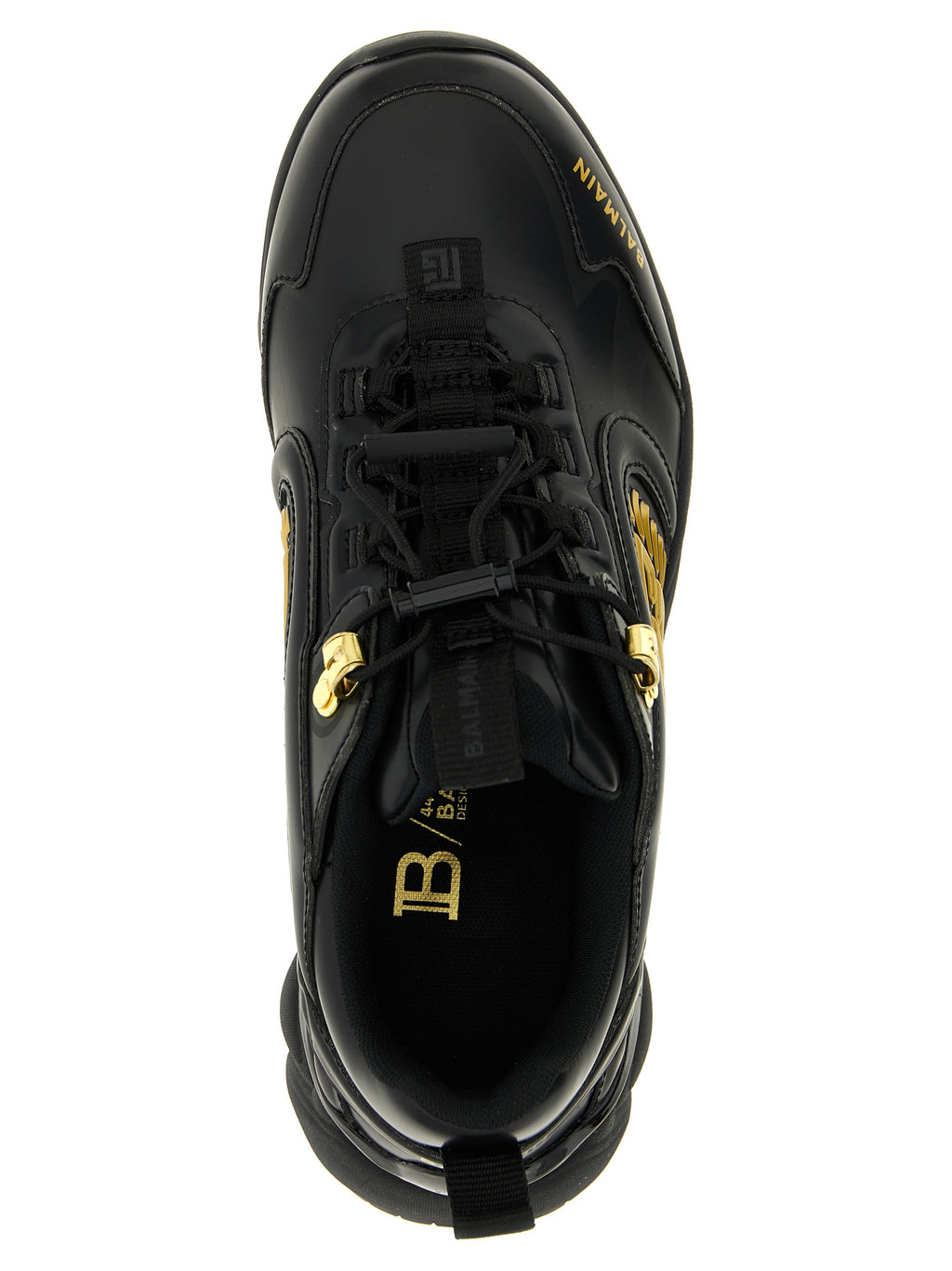 Balmain Schwarze Sneaker aus Nylon im Athletic-Stil