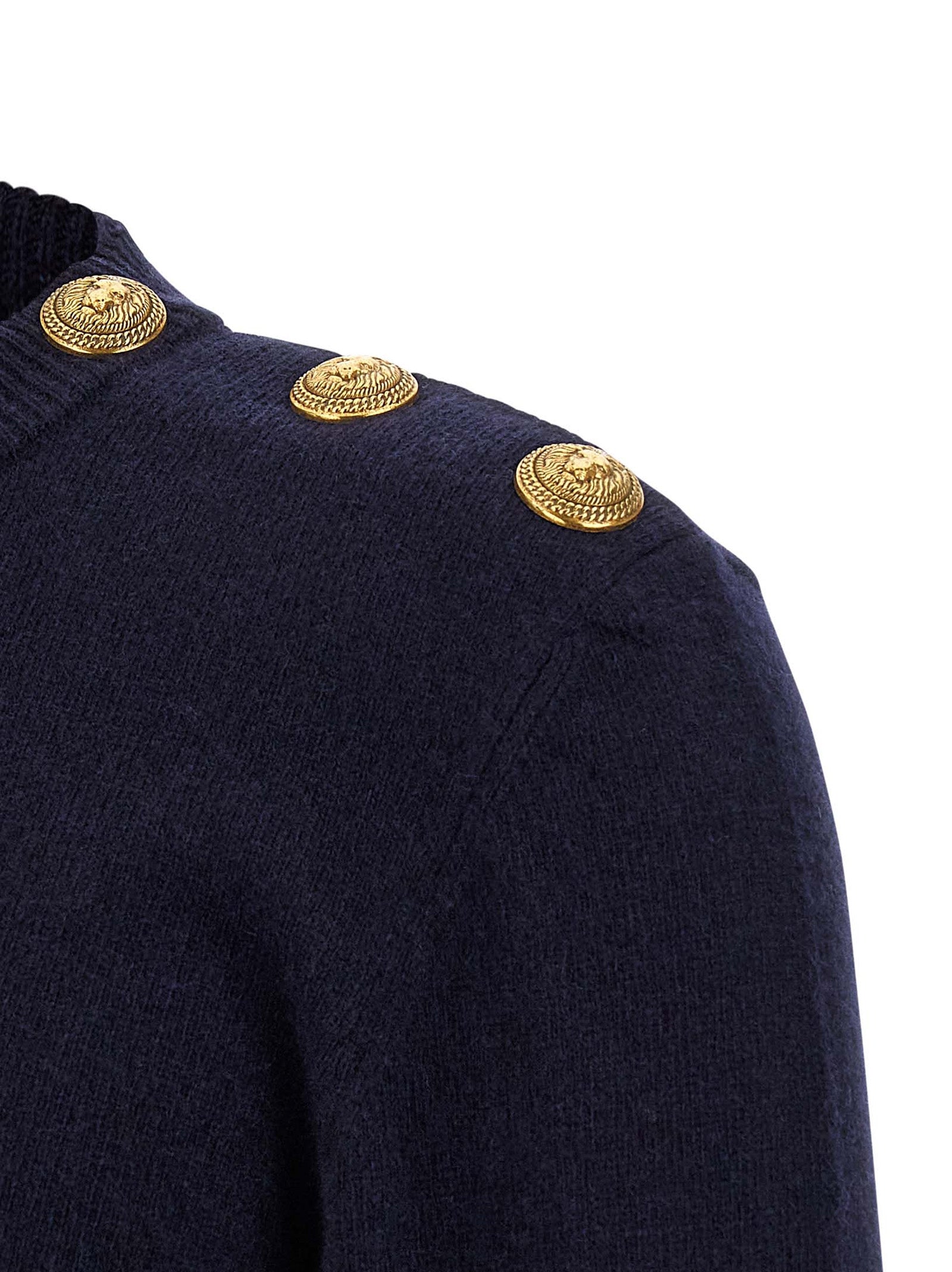 Balmain Blauer Kaschmir-Cardigan