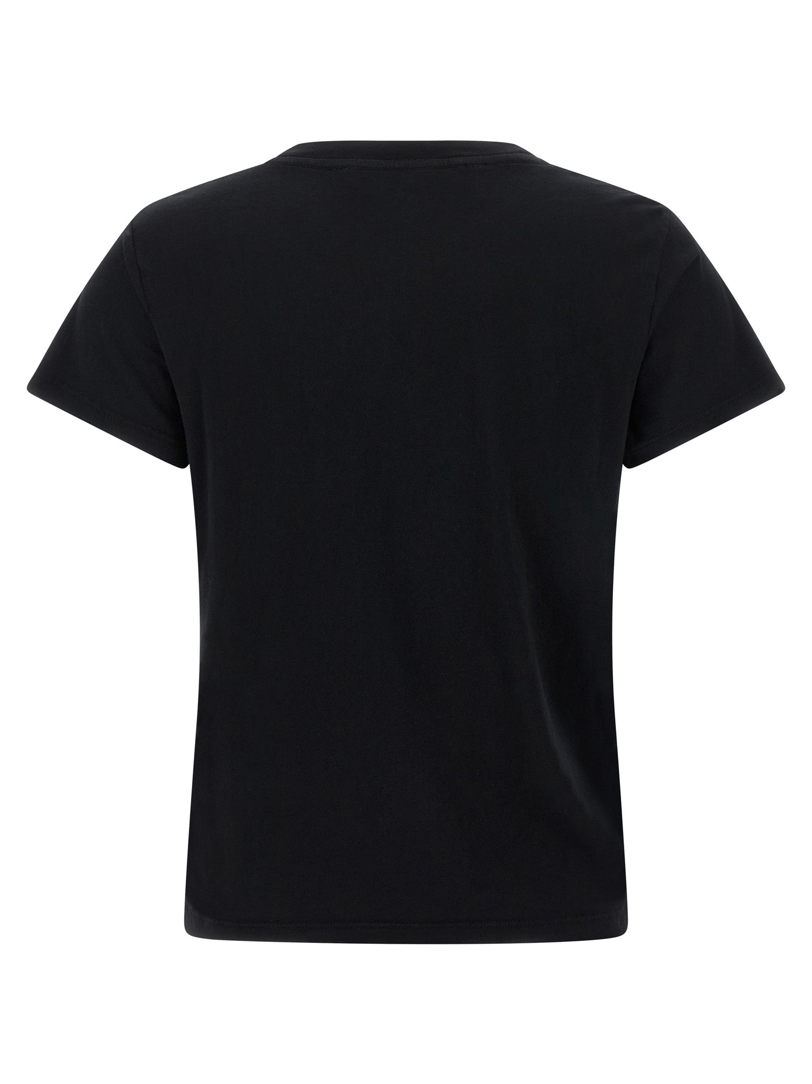 Mother Denim Schwarzes Baumwoll-T-Shirt
