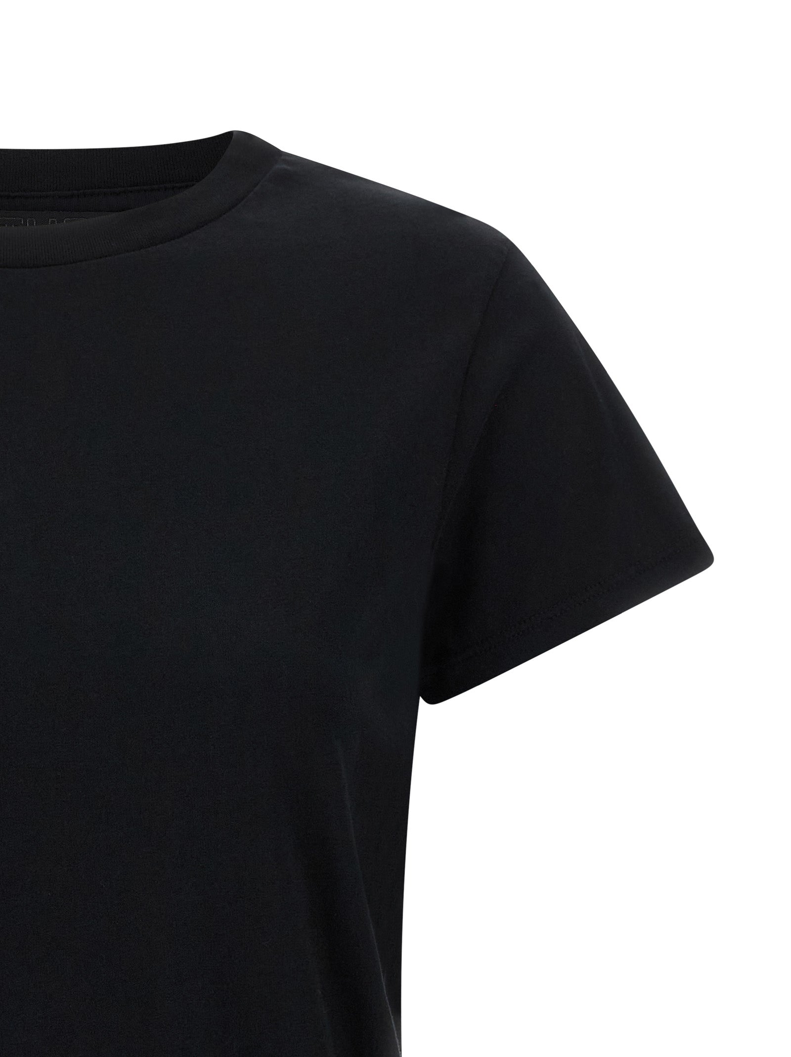 Mother Denim Schwarzes Baumwoll-T-Shirt
