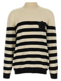 Balmain Zweifarbige Wollstrickjacke