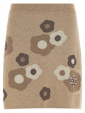 Kenzo Beiger Wollrock in Langform