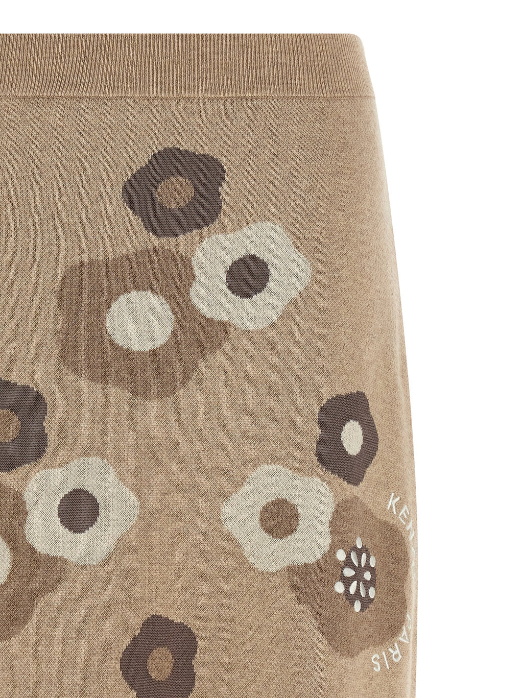 Kenzo Beiger Wollrock in Langform
