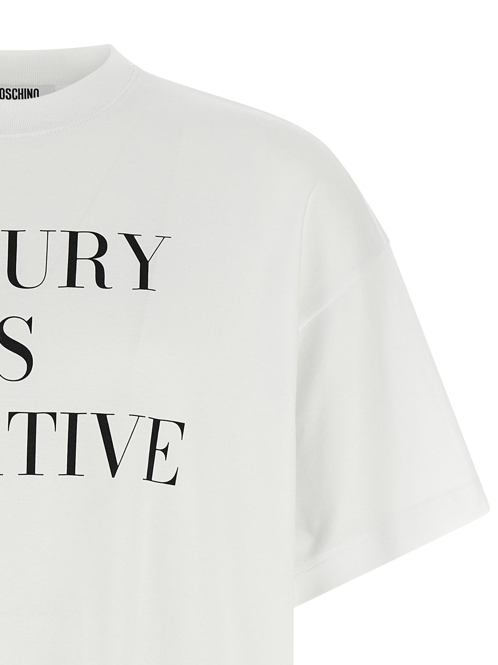 Moschino Weißes Baumwoll-T-Shirt