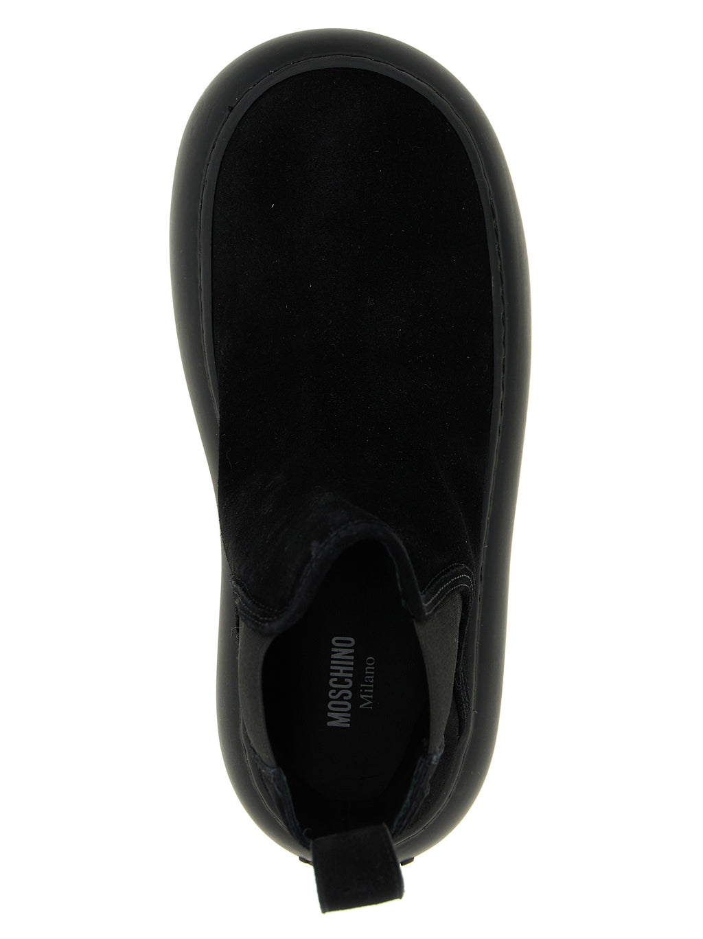 Moschino Schwarze Chelsea Boots aus Kalbsleder