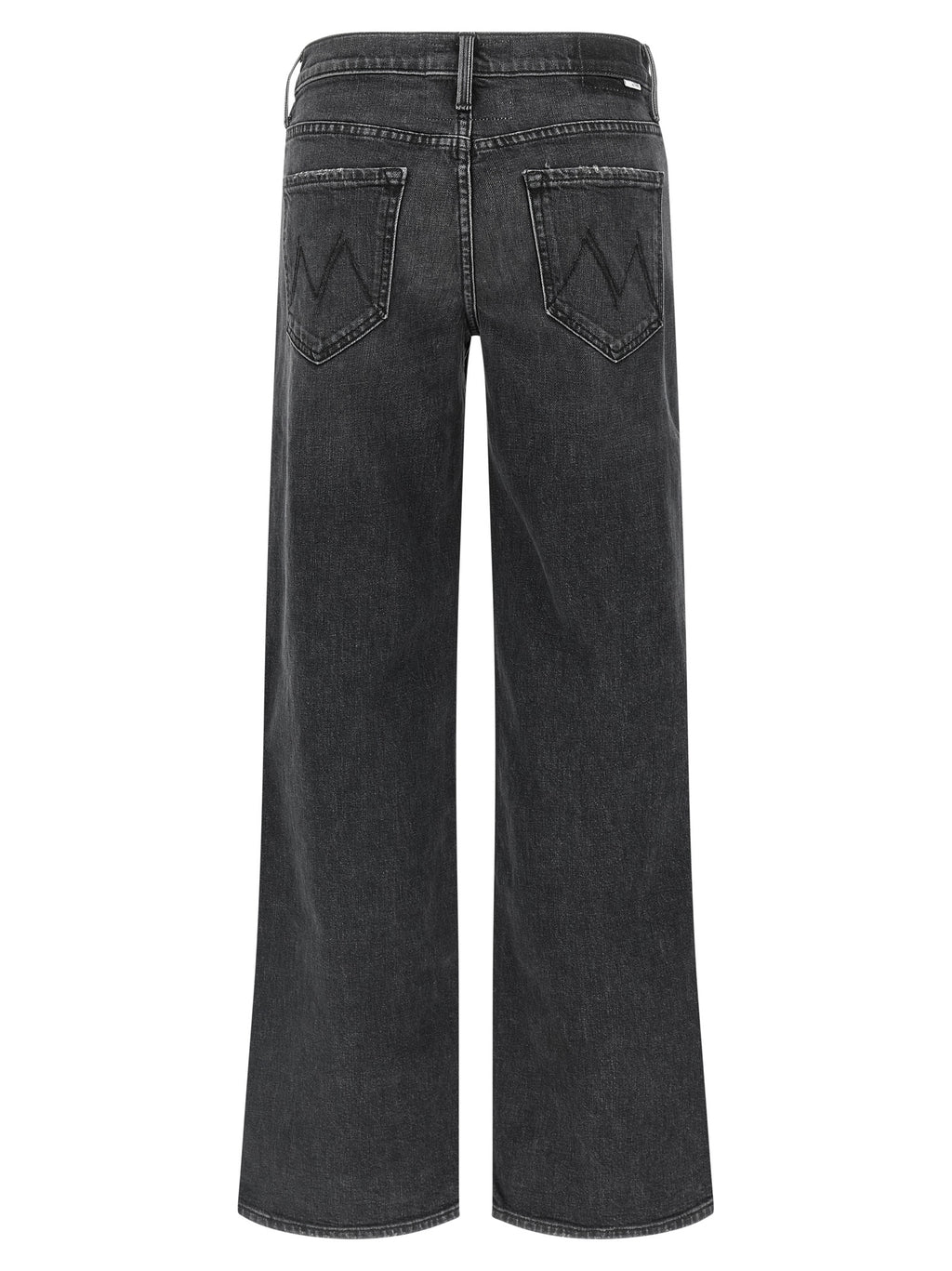 Mother Denim Schwarze Baumwoll-Jeans mit geradem Bein