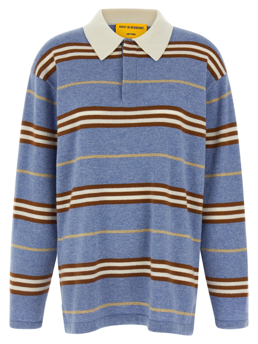 Guest in Residence Blaues Kaschmir-Poloshirt