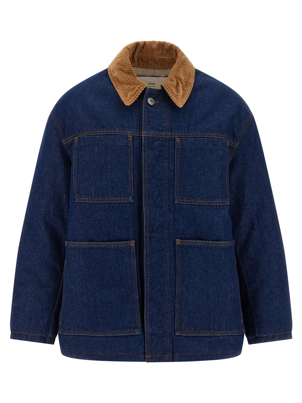Ami Paris Blaue Jeansjacke aus Baumwolle