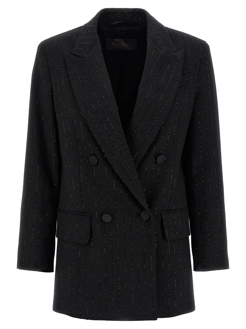 Max Mara Schwarzer Blazer aus reiner Schurwolle