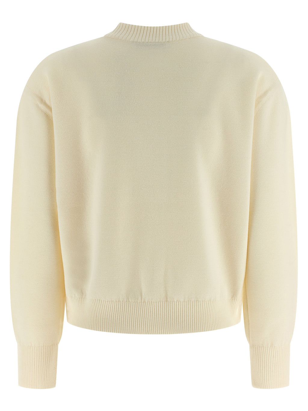 Max Mara Weiße Strickjacke aus reiner Schurwolle