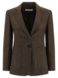 Max Mara Brauner Blazer aus reiner Schurwolle