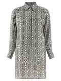 Max Mara Graues Seiden-Minikleid