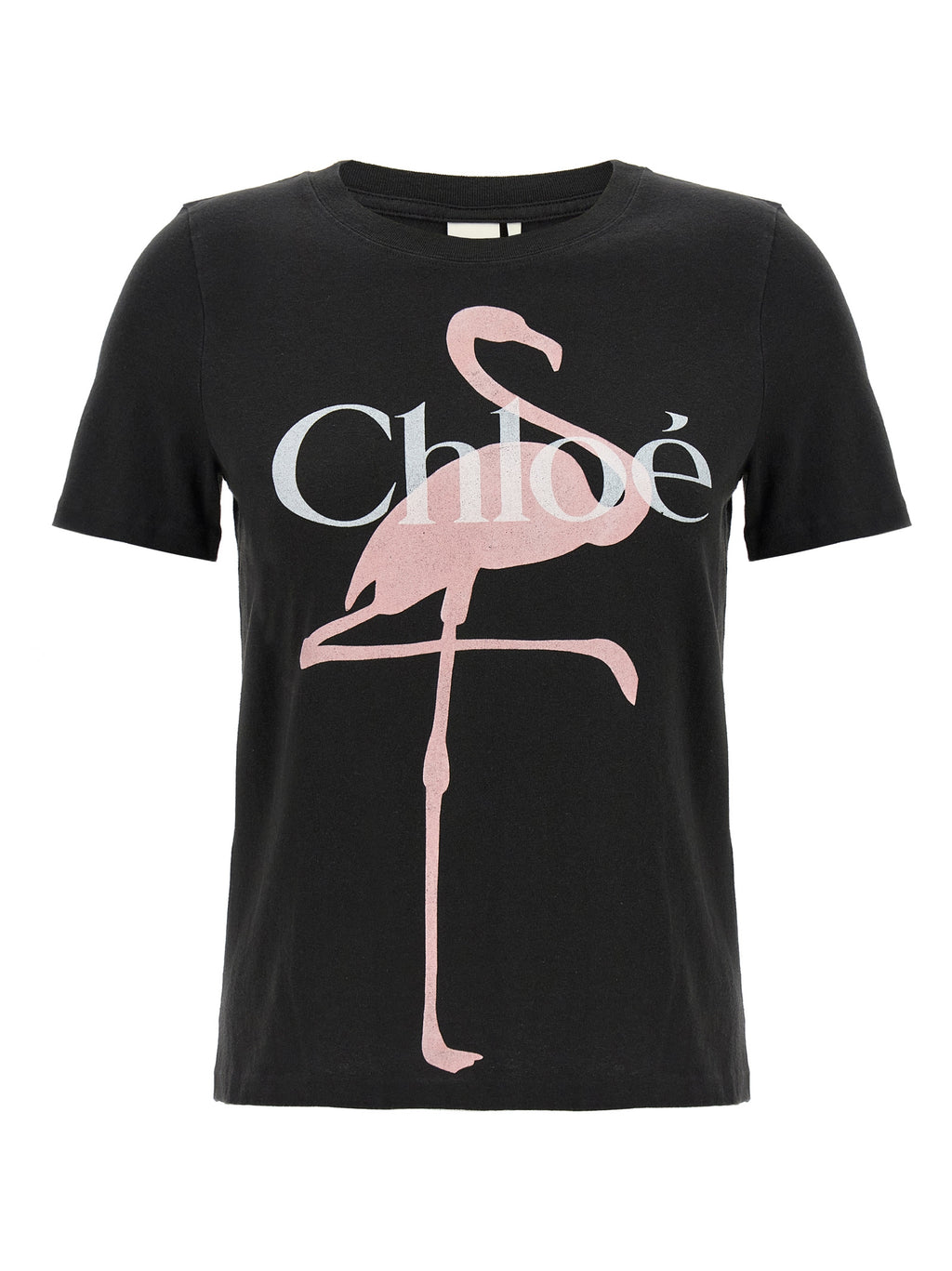 Chloé Schwarzes Baumwoll-T-Shirt