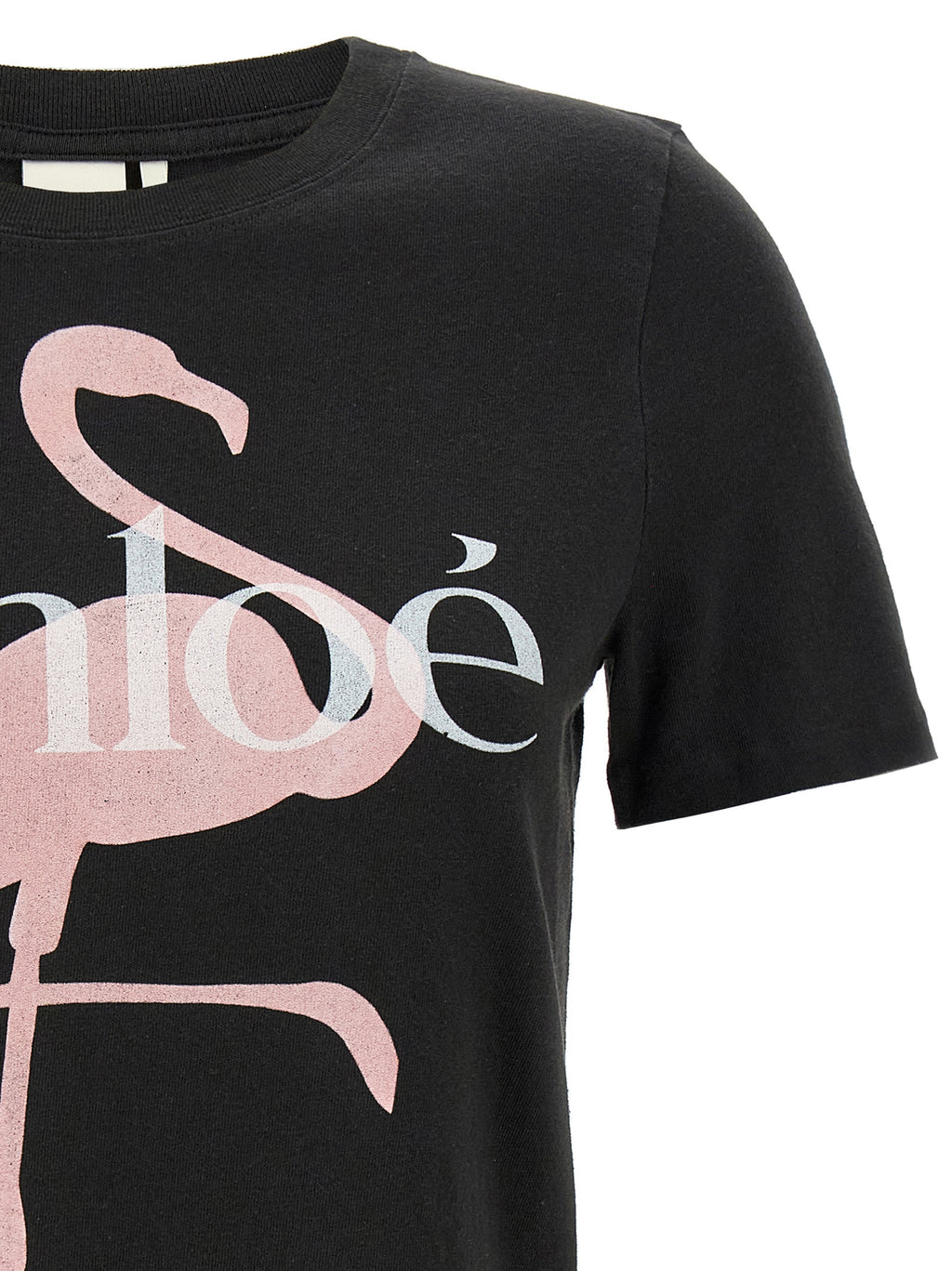 Chloé Schwarzes Baumwoll-T-Shirt