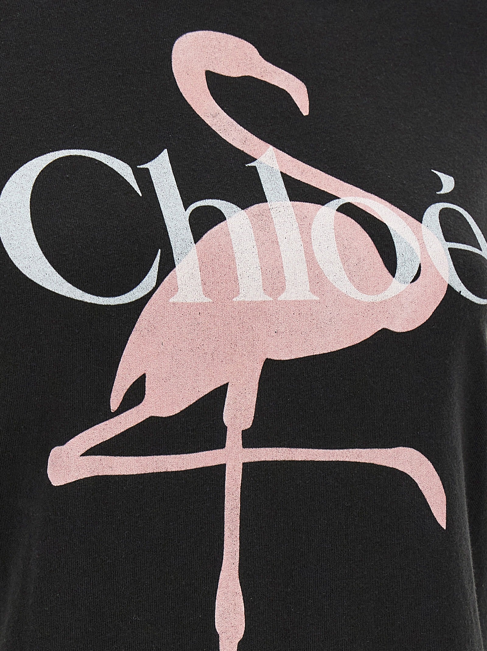 Chloé Schwarzes Baumwoll-T-Shirt