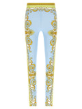 Versace Blaue Nylon-Leggings