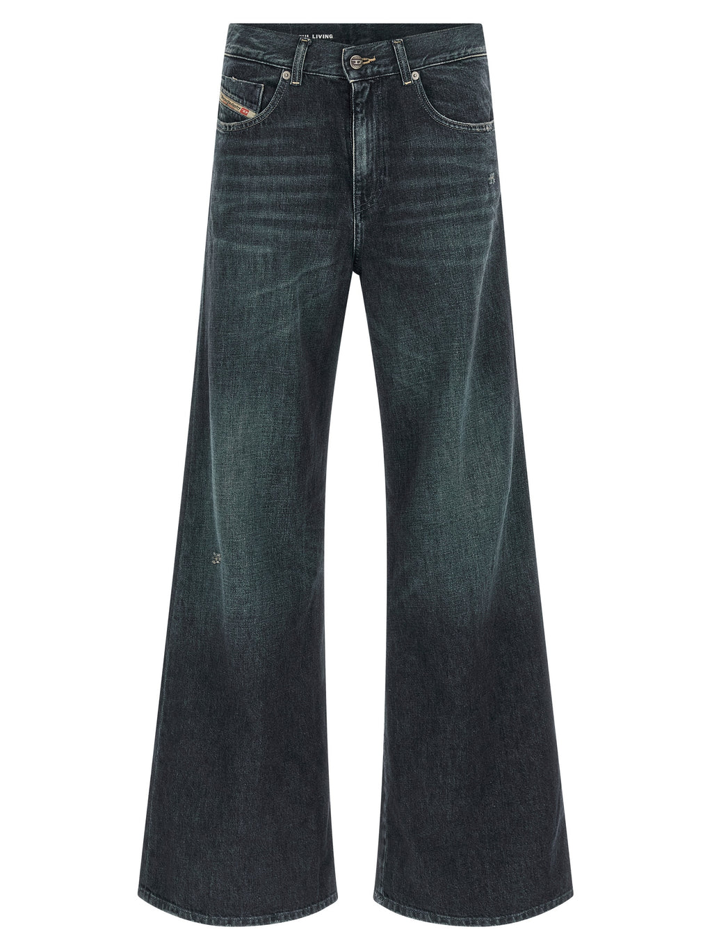 Diesel Blaue Baumwoll-Jeans mit ausgestelltem Bein