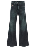 Diesel Blaue Baumwoll-Jeans mit ausgestelltem Bein
