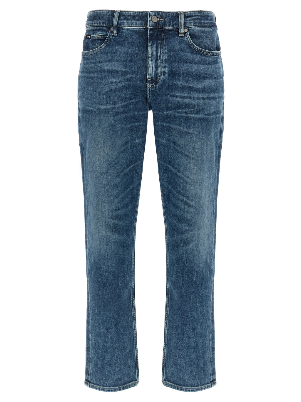 Hugo Boss Blaue Baumwoll-Skinny-Jeans