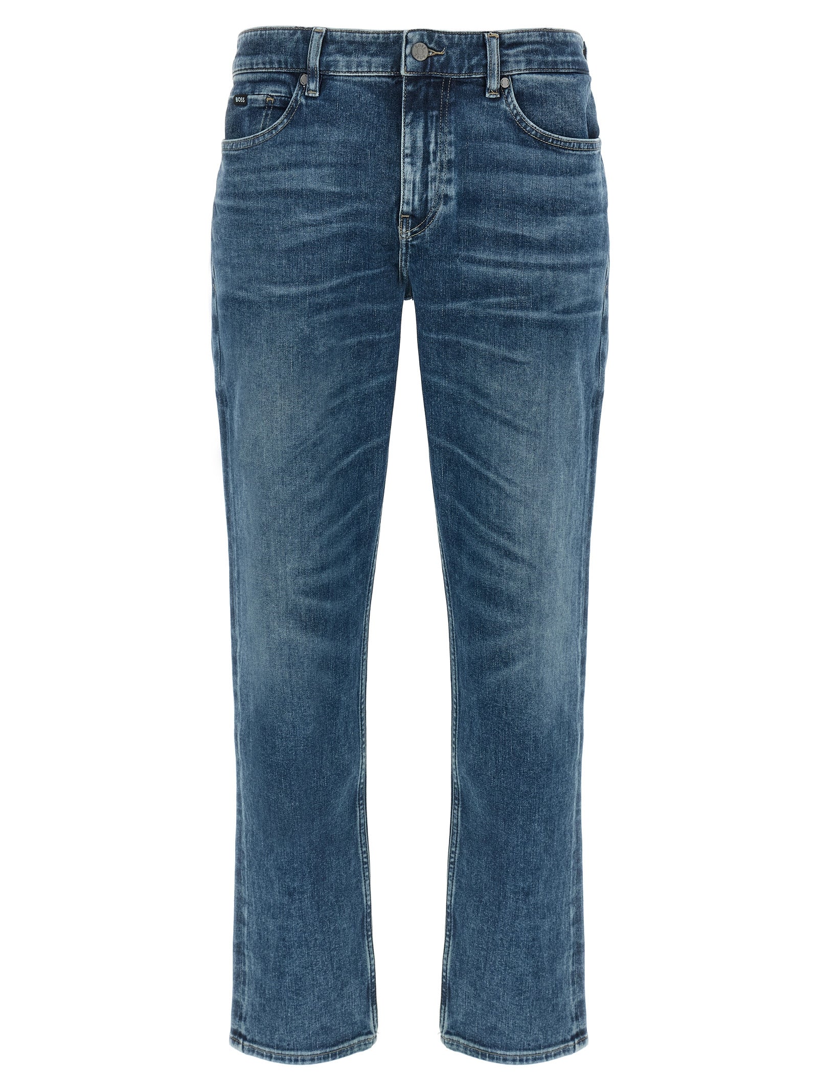 Hugo Boss Blaue Baumwoll-Skinny-Jeans