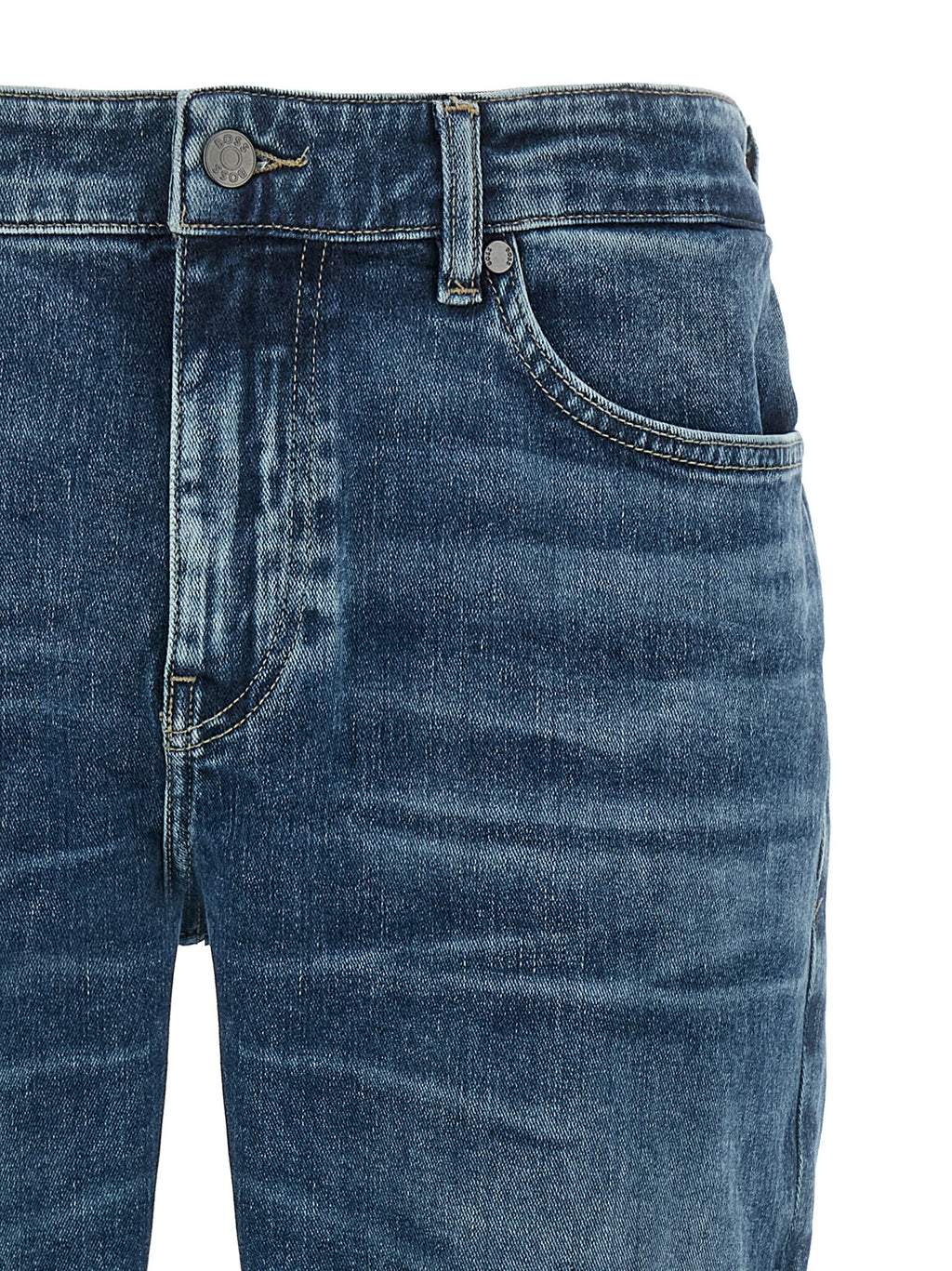 Hugo Boss Blaue Baumwoll-Skinny-Jeans