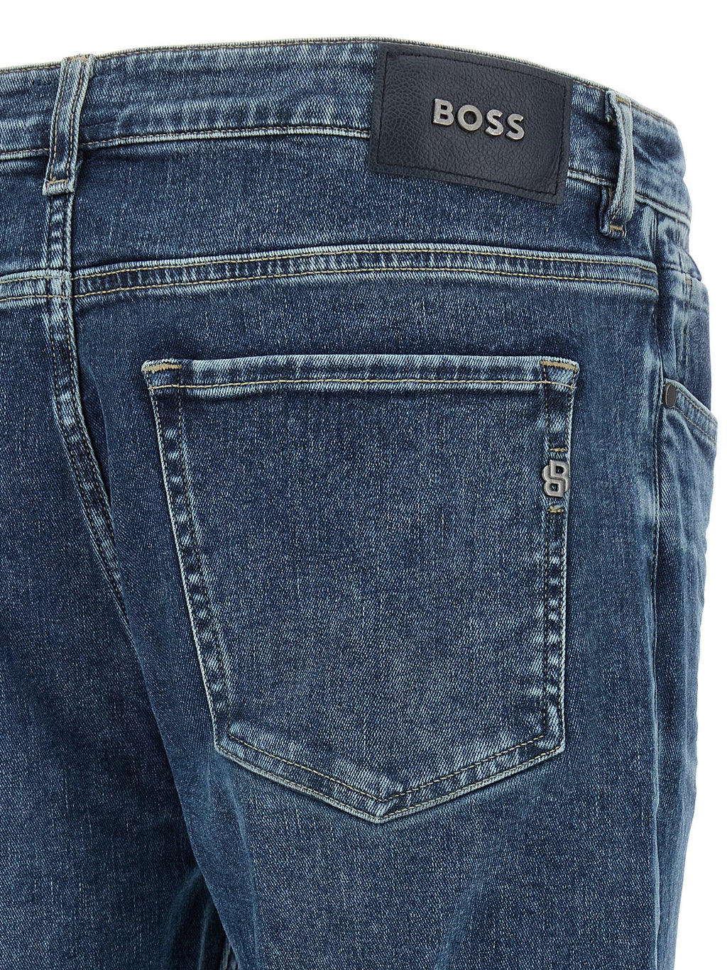 Hugo Boss Blaue Baumwoll-Skinny-Jeans