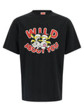 Kenzo Schwarzes Baumwoll-T-Shirt