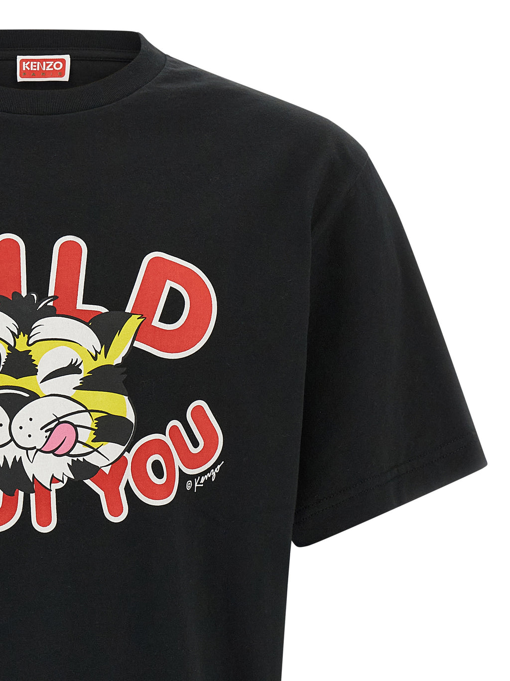Kenzo Schwarzes Baumwoll-T-Shirt