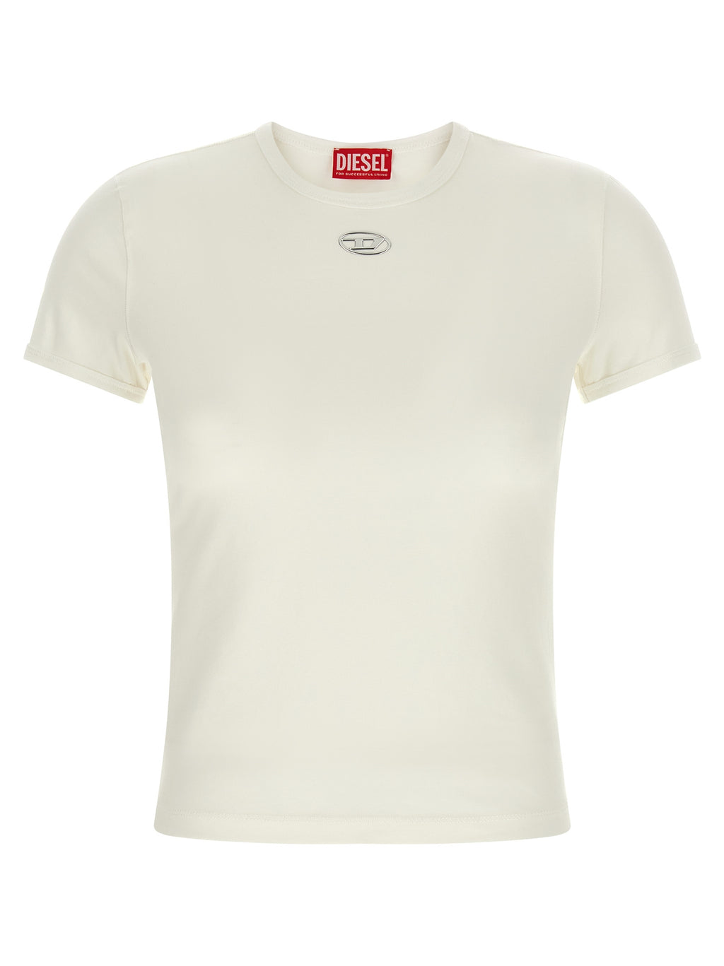 Diesel Weißes Baumwoll-T-Shirt