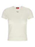 Diesel Weißes Baumwoll-T-Shirt