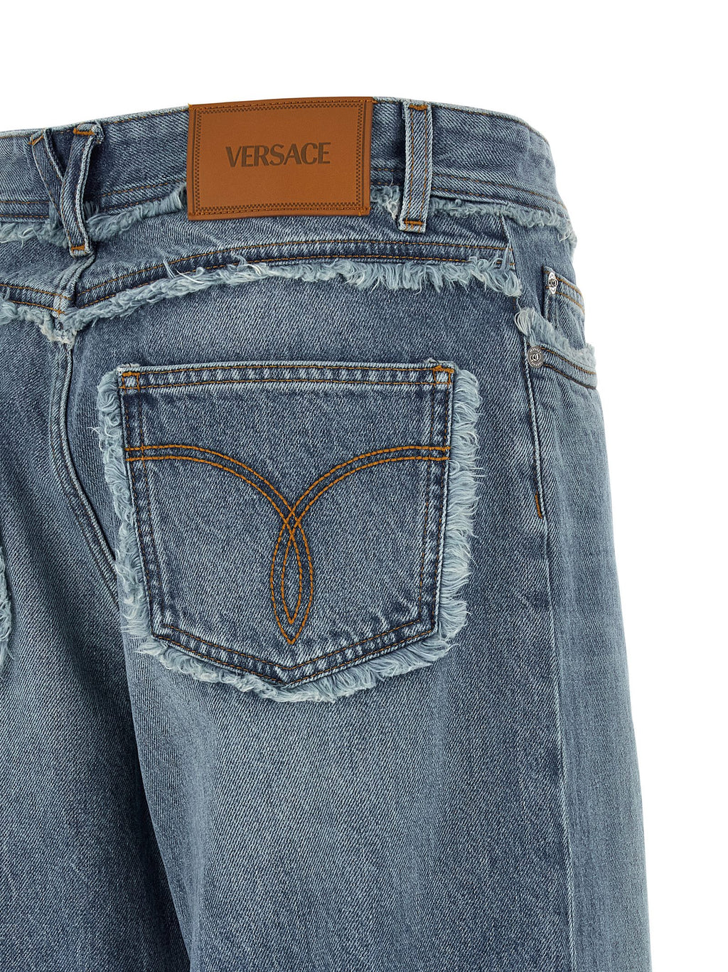 Versace Blaue Baumwoll-Boyfriend-Jeans