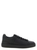 Balmain Schwarze Kalbsleder Low-Top-Sneaker