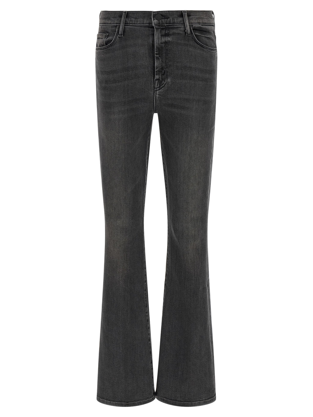 Mother Denim Graue Baumwoll-Jeans mit Schlag