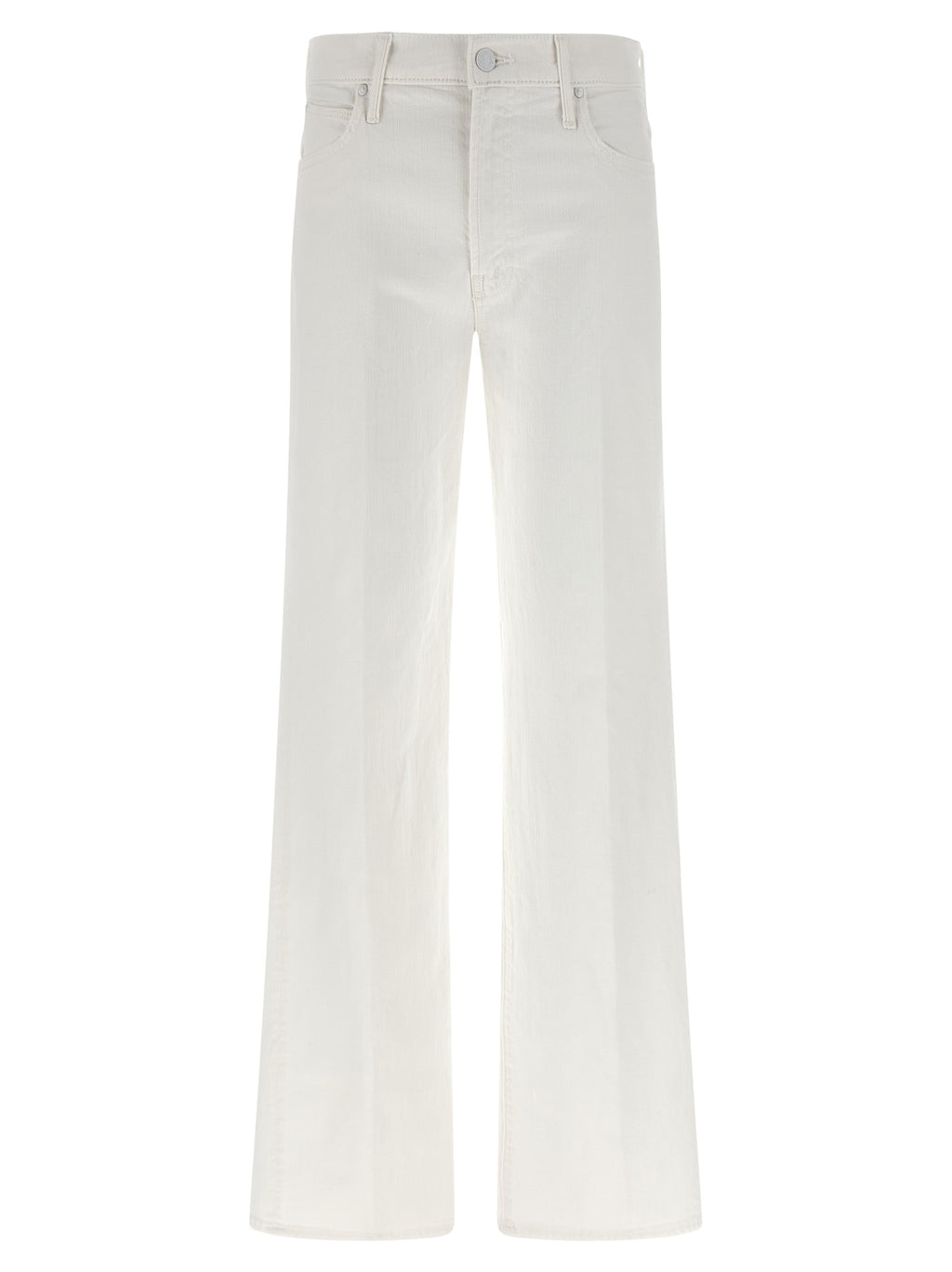 Mother Denim Weiße Baumwoll-Schlagjeans