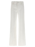 Mother Denim Weiße Baumwoll-Schlagjeans
