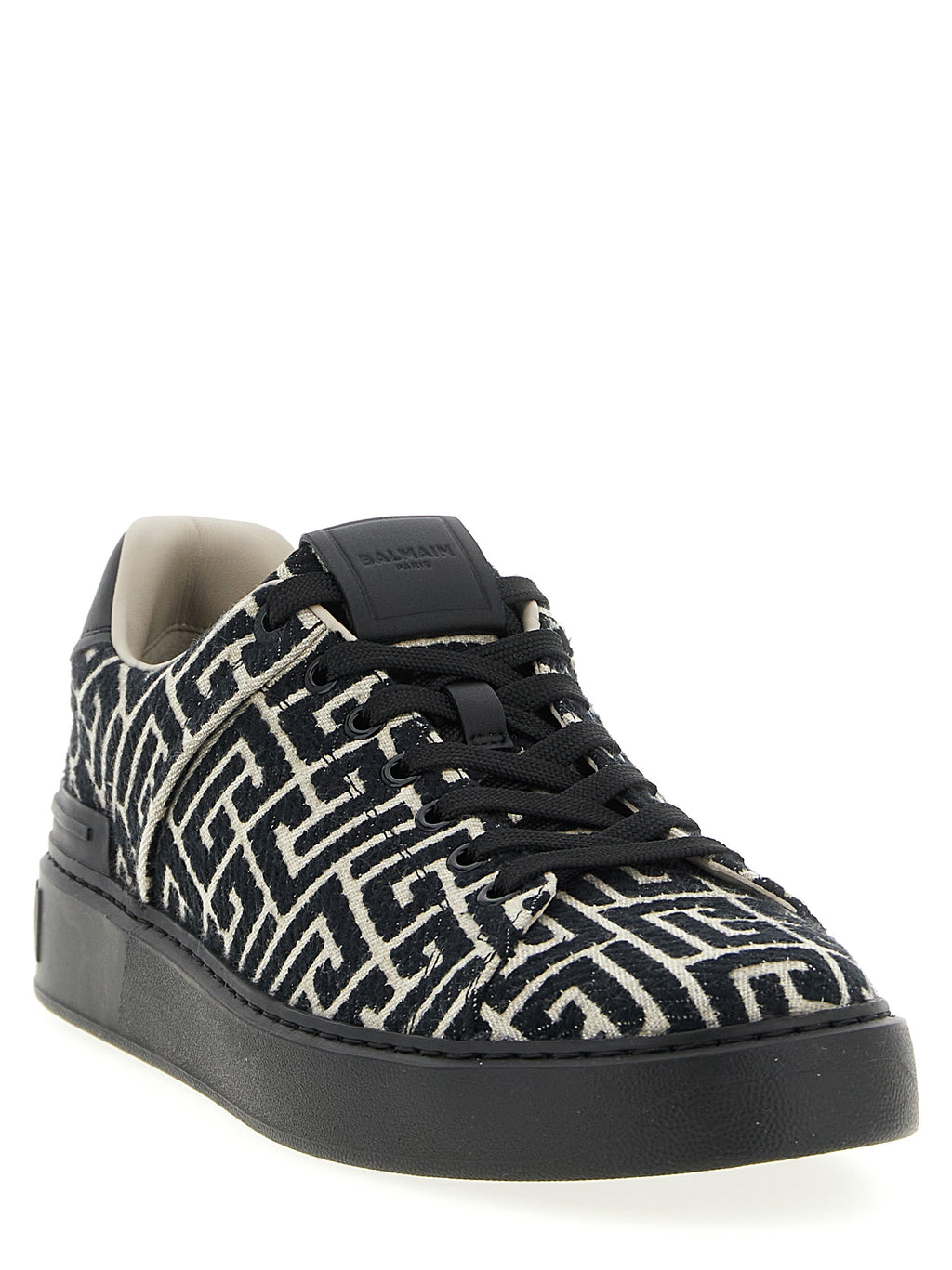 Balmain Schwarz Baumwolle Turnschuhe